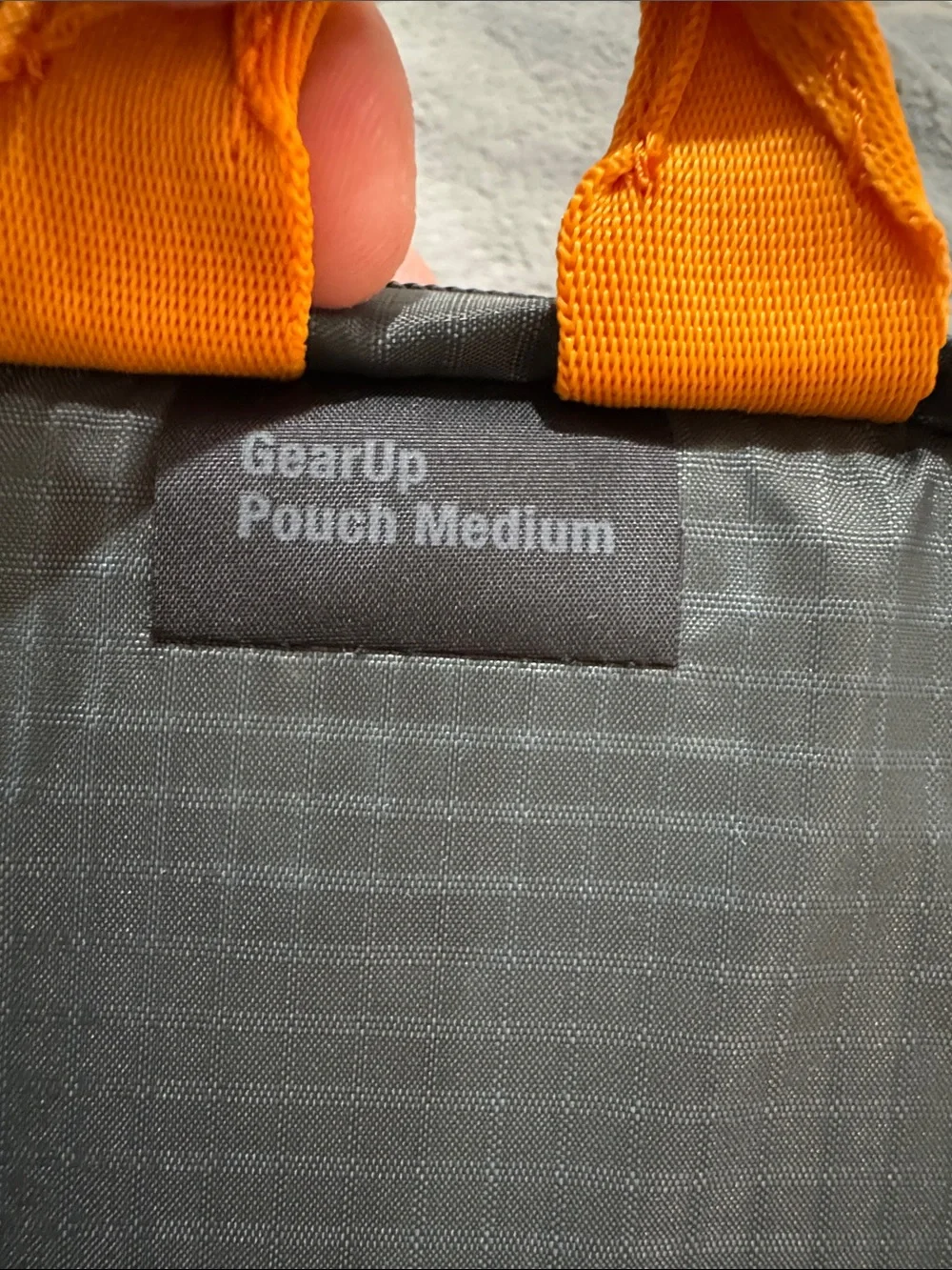 Lowepro Gearup Medium Pouch Gray Camera Gear Pouch with Orange Interior